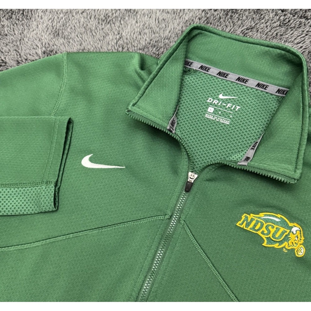 NDSU North Dakota State University Bison Mens Large Nike Dri Fit 1/4 Zip Sweater